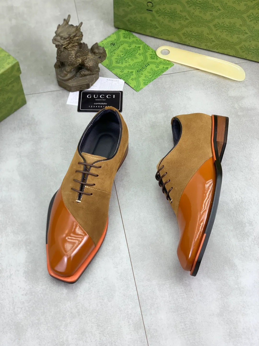 Men's Men's Shoes 💰P580 [New Style] 💰💎💎💎 [Gucci] GUCCI high-end men's formal business leather shoes, original order 1:1! Original imported high-end calfskin, original metal buckle, imported first-layer pigskin lining for feet, original high-end outsole, men's shoe size: 38-44